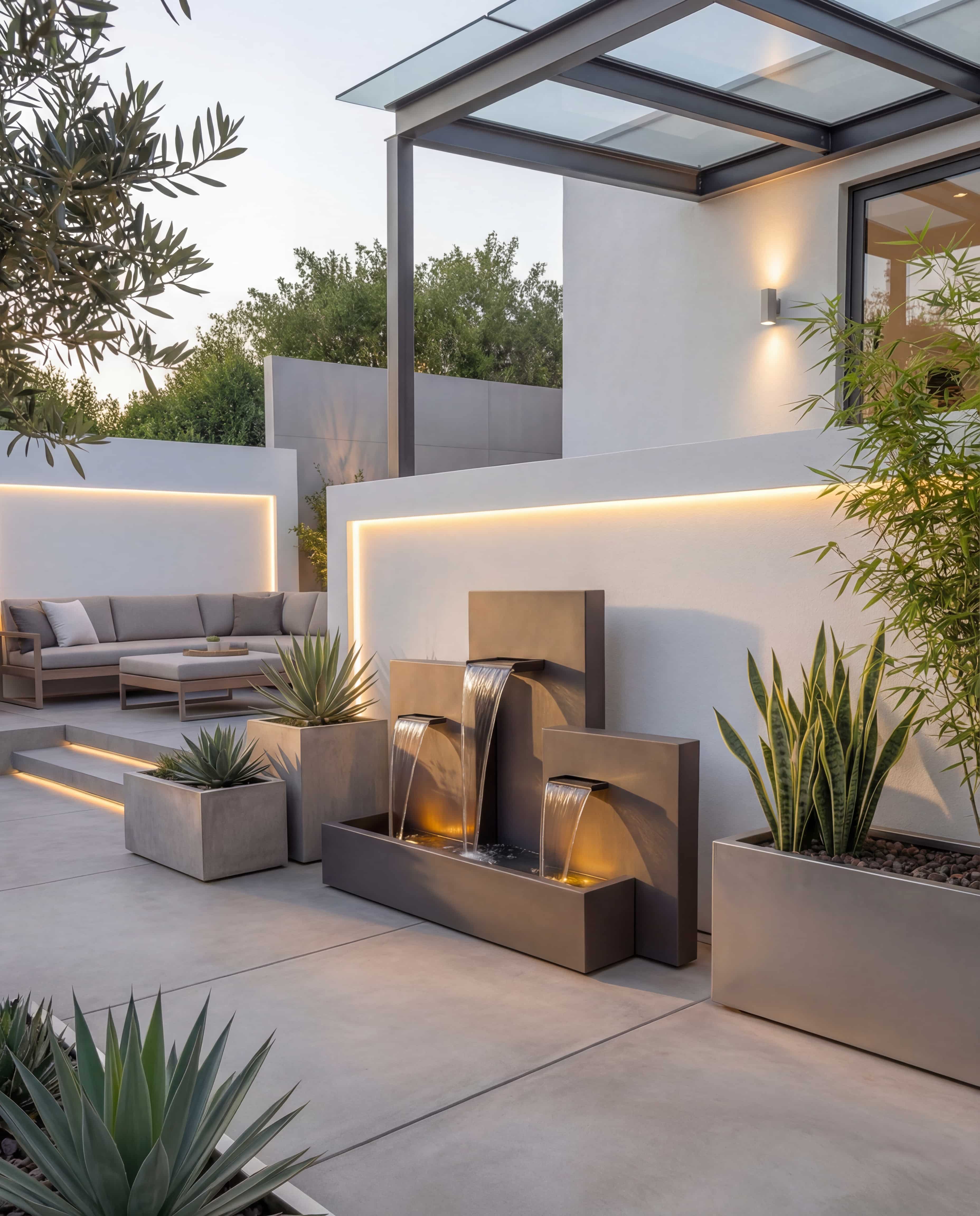 CW300 Architectural Triple-Tier Waterfall – Damla Waterfall Designs