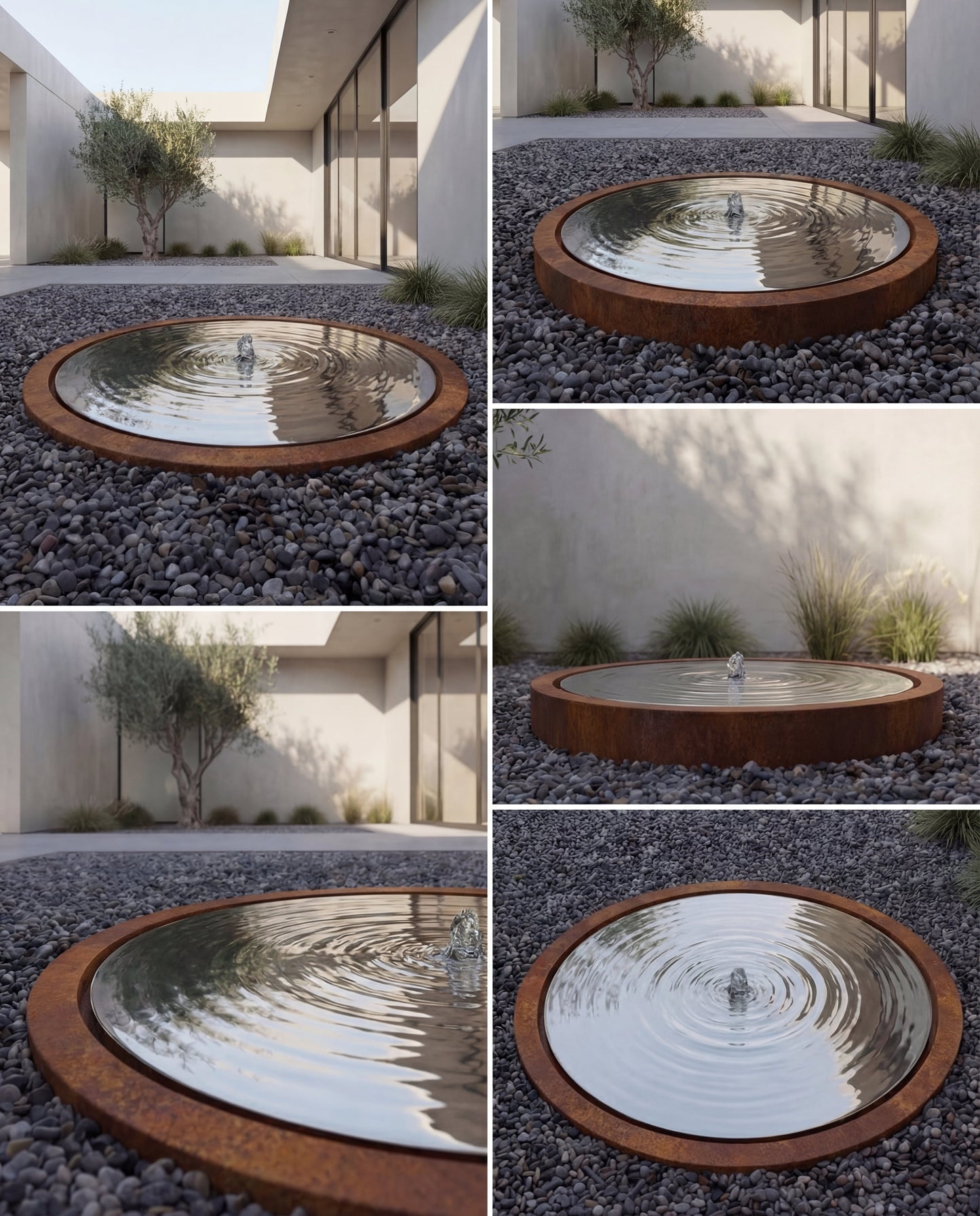 KOYS Corten Architectural Mirror-Disc Fountain
