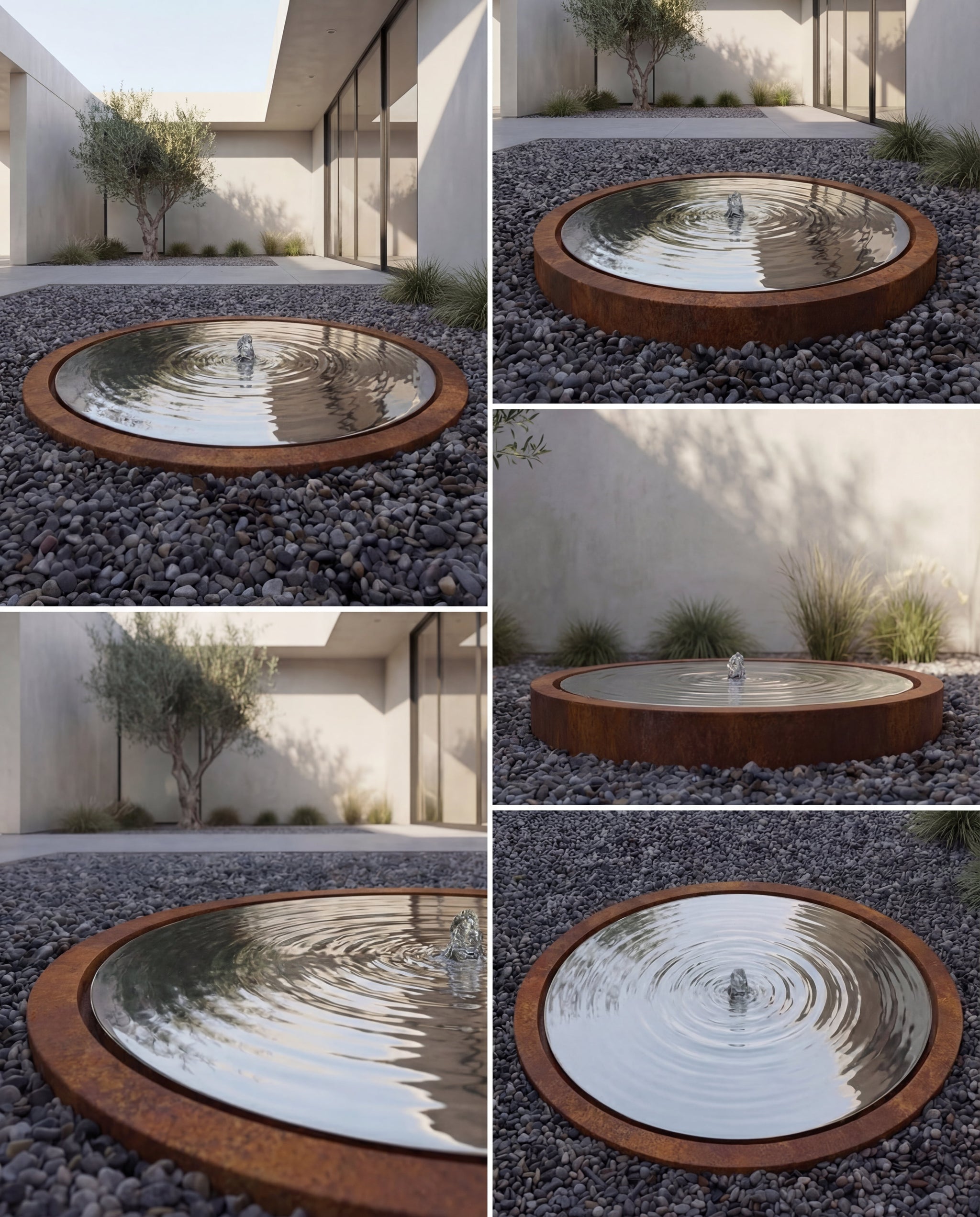 KOYS Corten Architectural Mirror-Disc Fountain