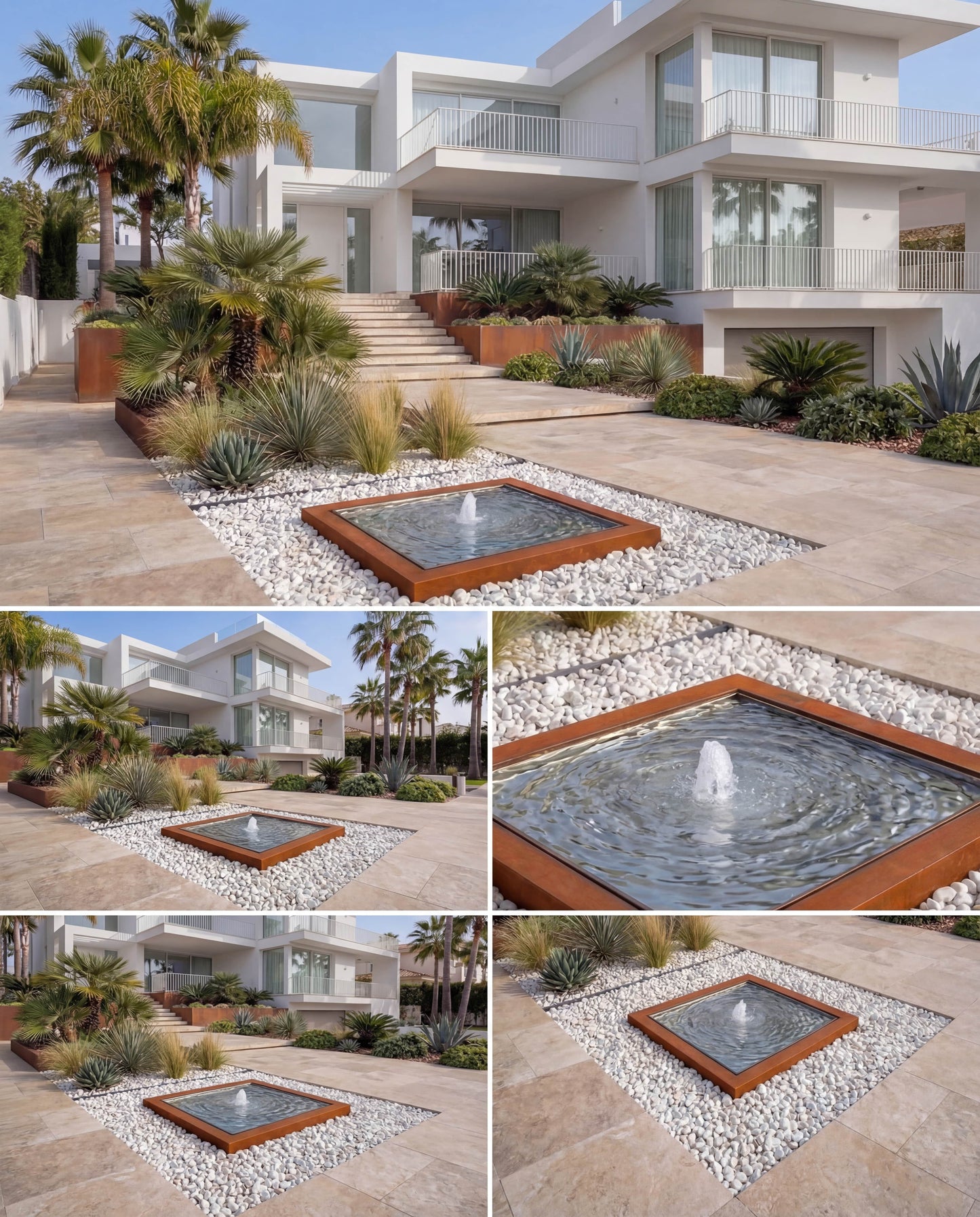 KYS Corten Architectural Square Infinity Fountain