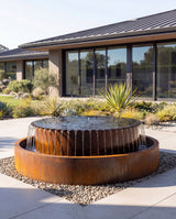 TOS Corten Architectural Infinite Sphere Waterfall