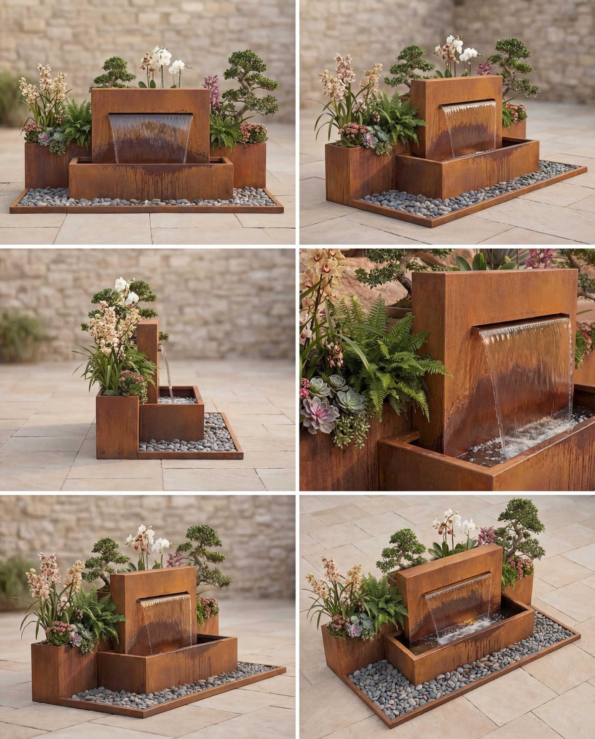 DS100 Corten Architectural Waterfall – Damla Waterfall Designs