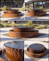 TOS Corten Architectural Infinite Sphere Waterfall